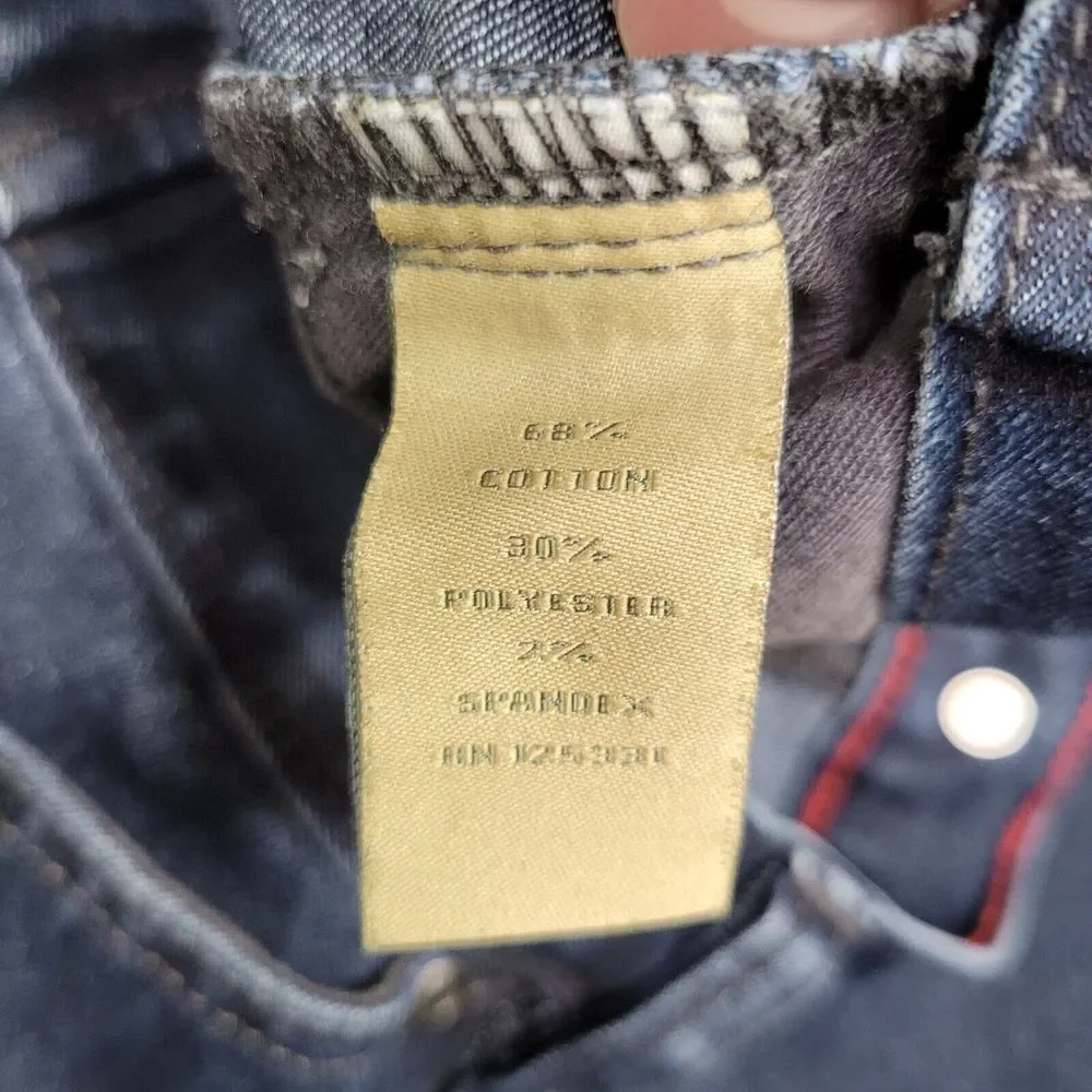 US Army 1st Infantry Division Jeans Womens 10 Blue Denim Dark Wash 32x29 Stretch